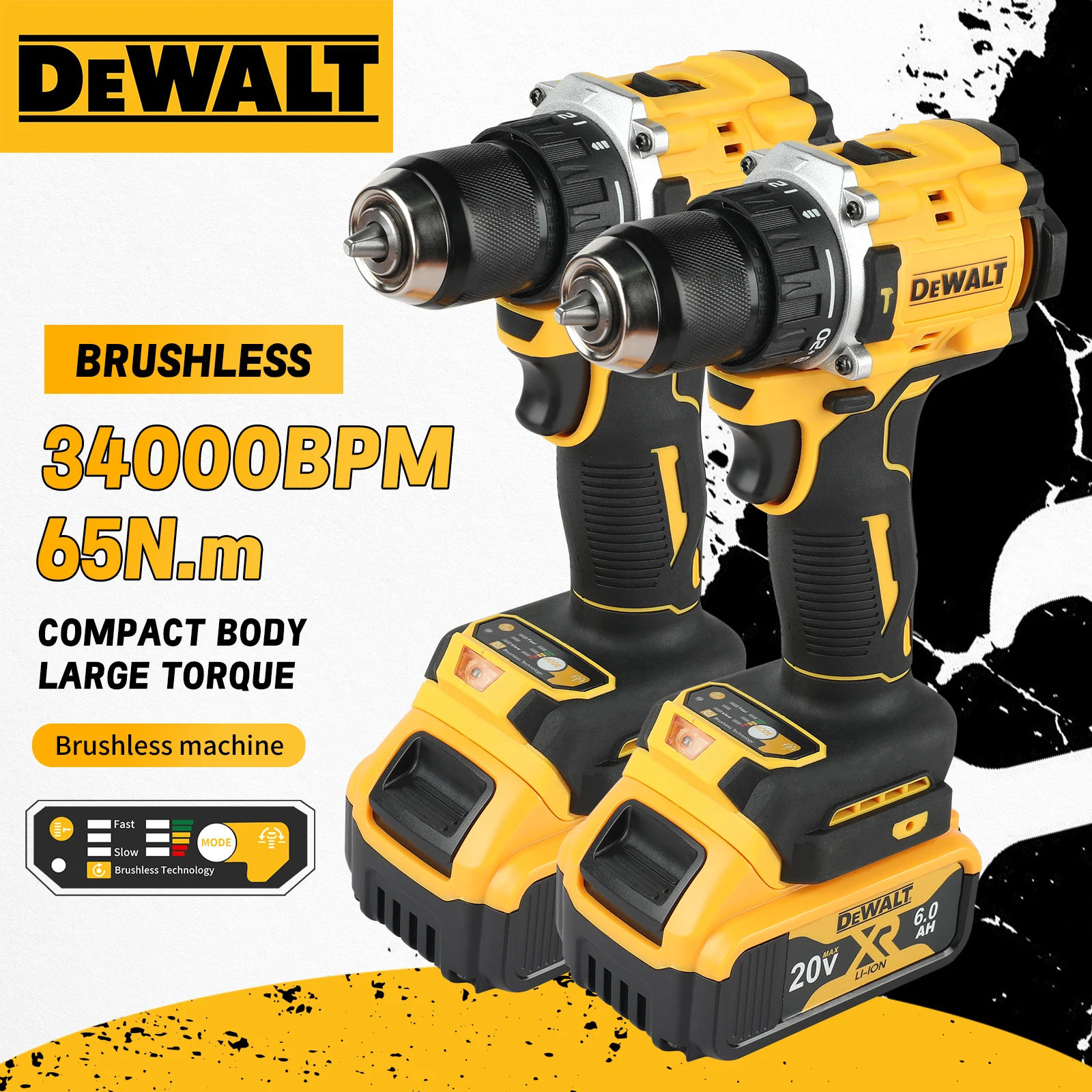 

Аккумуляторный молоток DeWalt, электроинструменты, бесщеточный молоток, аккумуляторная электрическая отвертка, DCD805, многофункциональная ручная дрель 20 В