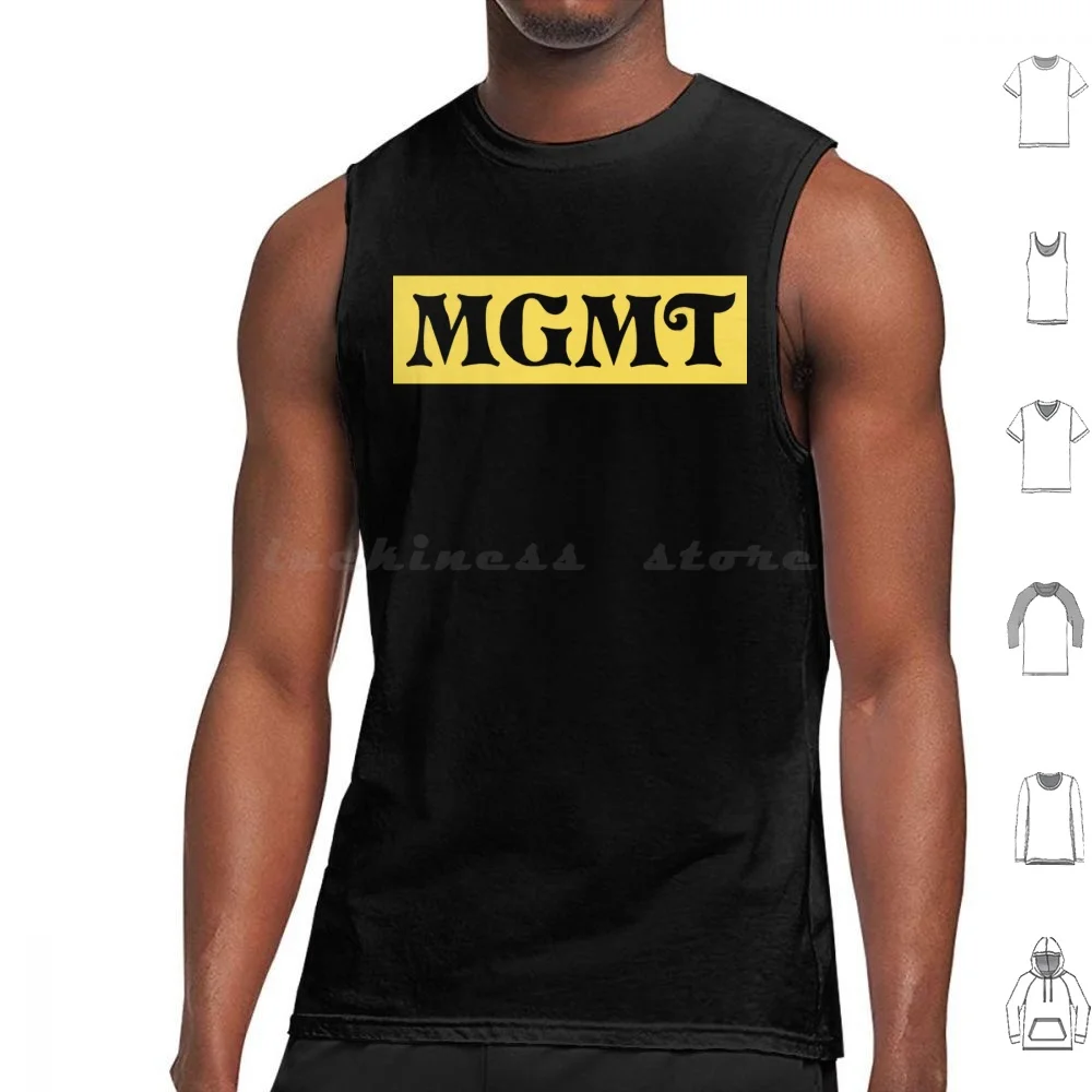 Mgmt Little Dark Age Logo Tank Tops Print Cotton Psychedelic Mgmt Little Dark Age Oracular Spectacular King Gizzard Thee