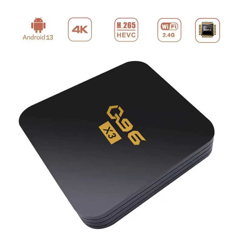 Q96 X3 Smart TV Box Android 13 Allwinner H313 Quad Core 4K HD 4K 8GB 4G WIFI Media Player Set Top Box