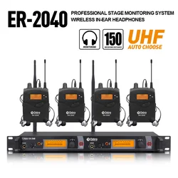 Debra ER-2040 UHF In-Ear Wireless Monitor System, Within 180 Meters Of Receiving Distance,For Multi-Person Stage Performances.