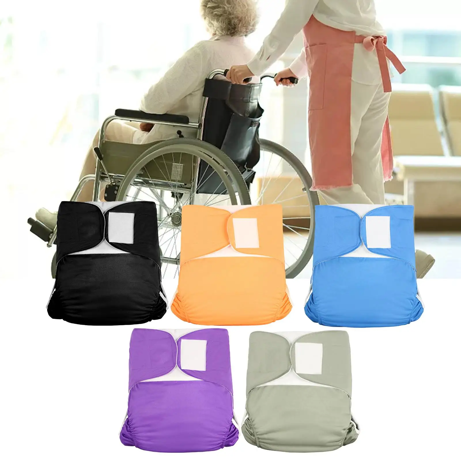 Adults Cloth Diaper Adjustable Washable Elastic Economical Pul Underwear for Elders Disabled People Old Man Incontinence Care