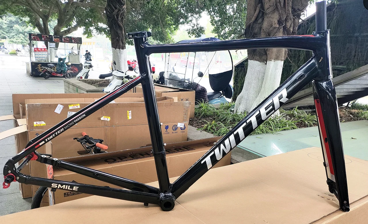 

Рама для шоссейного велосипеда TWitter SMILE из алюминия, быстрая сборка, карбоновая передняя вилка, унисекс