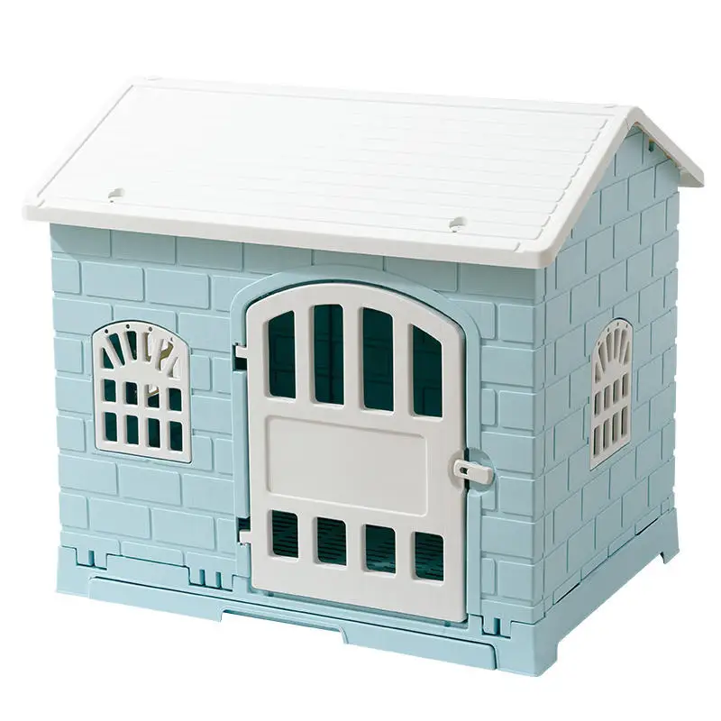 Pet Dog House Factory Eco Friendly Plastic Luxury extra Big Outdoor Indoor PVC Large Pet House Room With Window Toilet