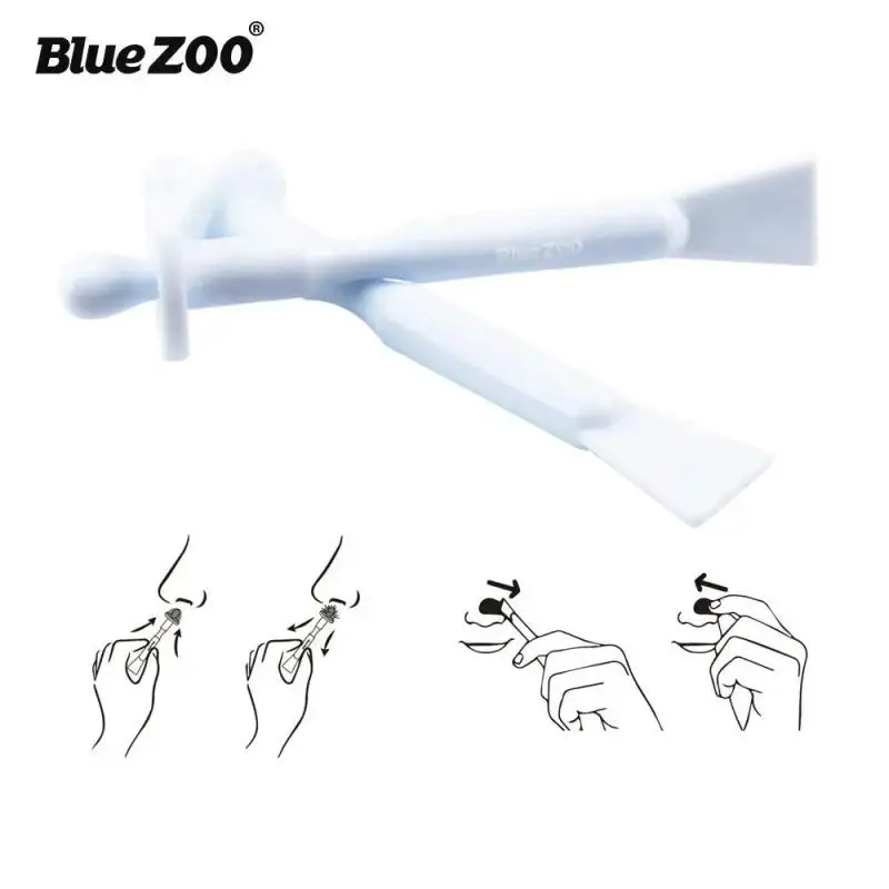 Nasal Hair Remover Cleaning Plastic Nose Wax Hair Removal Applicator Sticks 2 In 1 Double Head Wiping Sticks Wax Tool