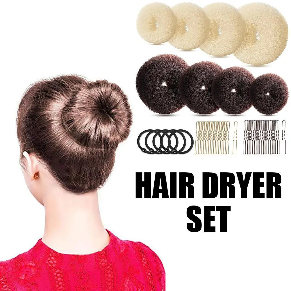 

53pcs/set Donut Hair Bun Maker Foam Sponge Bun Maker Easy Style Bun Hair Styling Tools Accessories For Girls