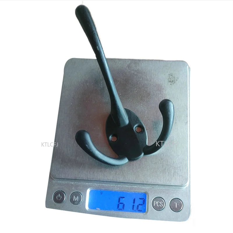 1Pcs Hook behind the Door Alloy Retro Clothes Hook Load-Bearing Double Hook Kitchen and Bathroom Hook Wall Double Hook