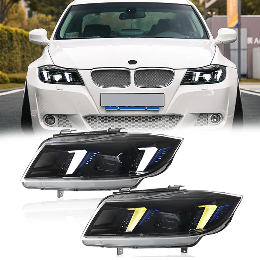 

Hot LED HeadLights For BMW 3 Series E90 05-12 Led 2 Colors DRL Car Head Lamp Assembly Signal Accessories Modified Lamp