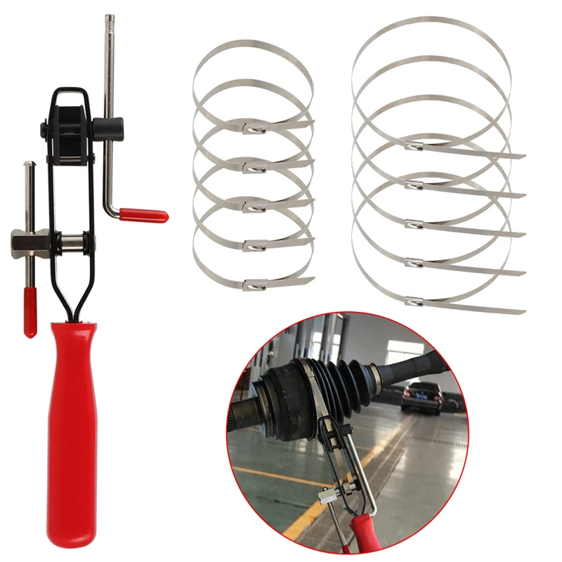 Universal ATV Auto CV Joint Clamps Banding Boot Clamp Tool Half Shaft Boot Band Buckle Clamps Crimping Pliers Axle Clamp Tool