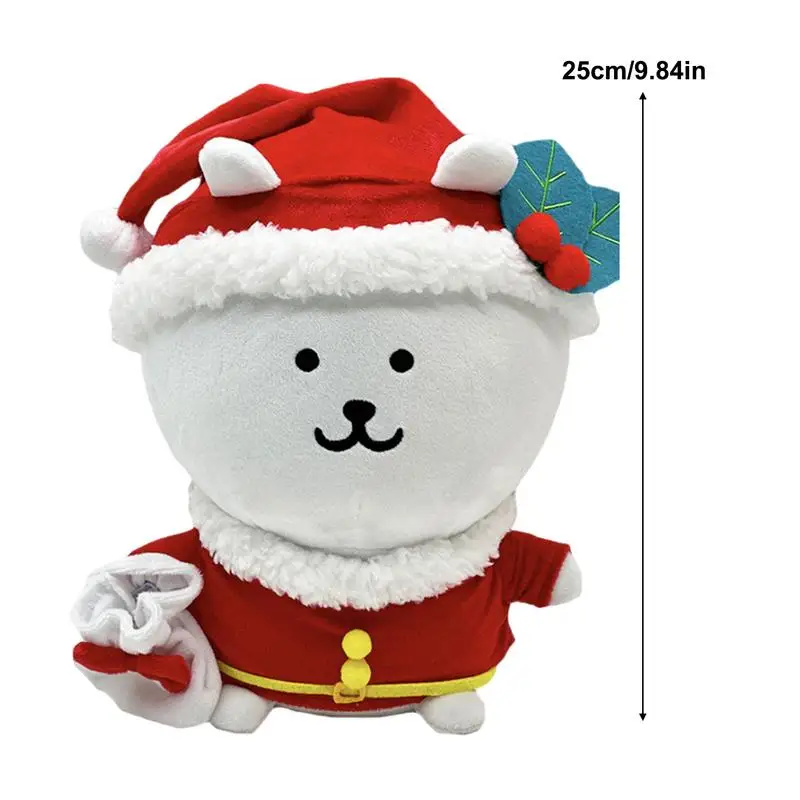 Kerst pluche pop cartoon kerst benauwd pop kerstmuts kerst kussens knuffelbaar kerst knuffel 25cm schattig