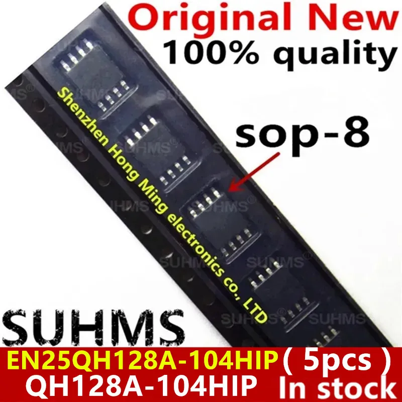(5 قطع) 100% جديد EN25QH128A-104HIP QH128A-104HIP sop-8