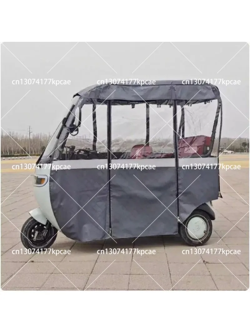 Electric Tricycle Rain Curtain Shed, Windproof Thickened One-piece Shed Car Curtain Shed Canopy Coat
