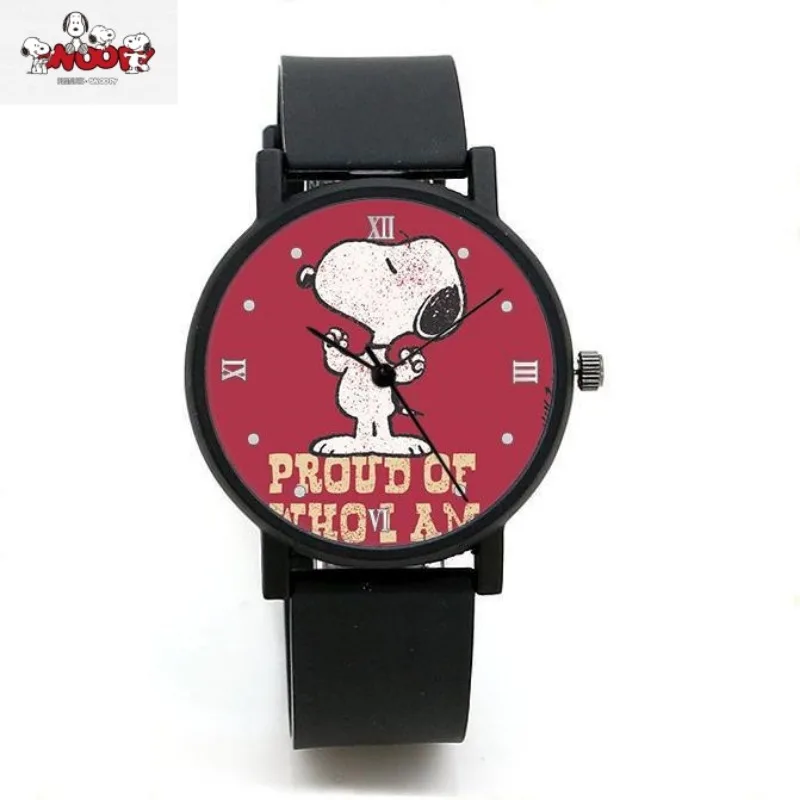 Kawaii Snoopy anime peripheral cartoon Y2k watch sports student creative personality trendy quartz watch birthday gift wholesale