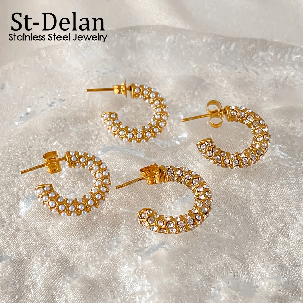 Edelstahl 16mm Mini-Creolen, C-förmige Huggie-Ohrringe für Damen Modeschmuck