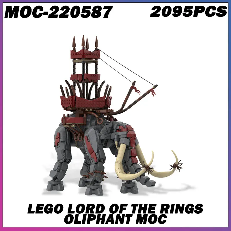 

2095PCS MOC-220587 Movie The Rings Mumakil of Harad Model Set Building Block DIY Assembly Bricks Ultimate Collector Series Toys