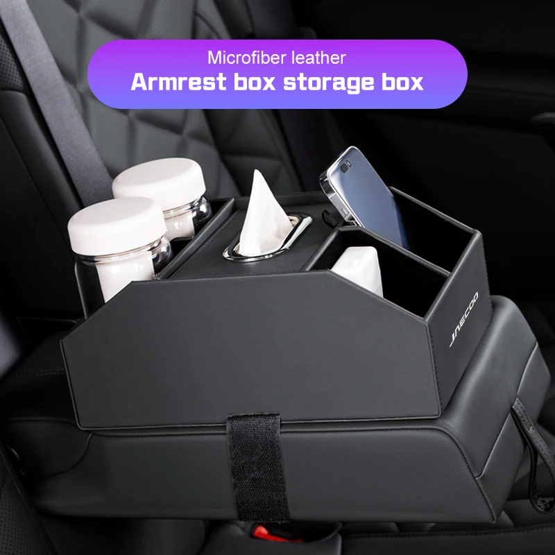 

Car Arm Rest Storage Box Accessories For CHERY JAECOO J7 J8 2024 2025 Auto Center Console Organizer Tissue Box Water Cup Holder