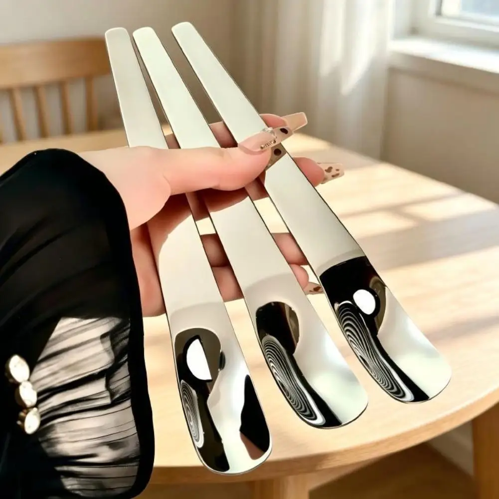 1/3pcs Dessert Spoon Long Handle, Mixing Yogurt Oatmeal Spoon Coffee Spoon Stainless Steel Cake Spoon Jar Ice Cream Spoon