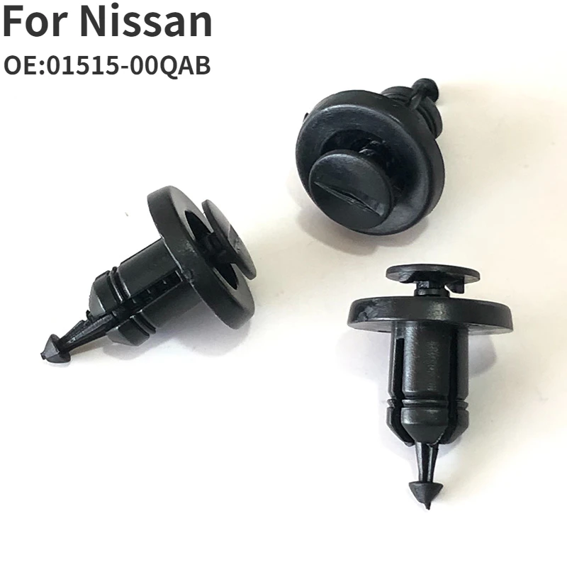 

20/40Pcs Plastic Front Bumper Grille Clips For Nissan Qashqai Fits K12 Nissan Micra 7703072360, 01515-00QAB, 0151500QAB 8.5mm