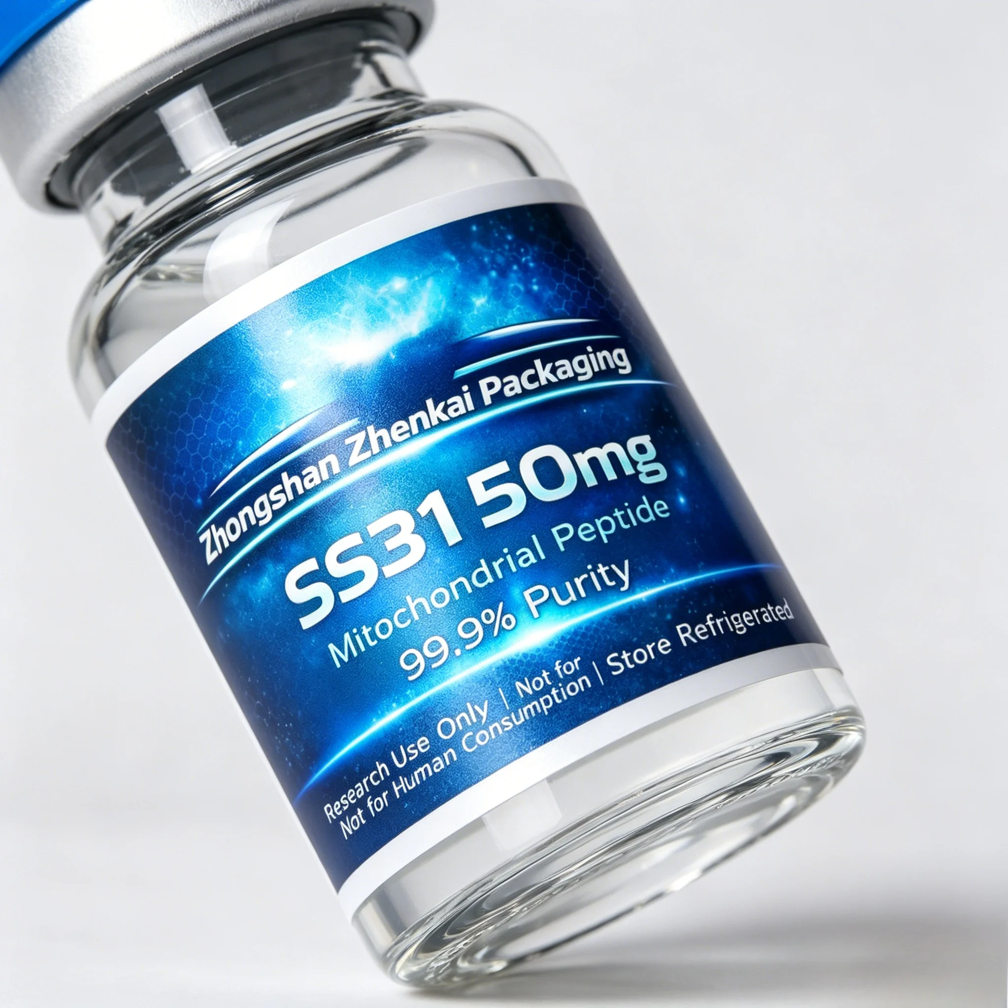 Custom Premium Adhesive Labels Holographic Laser Stickers for 3ml 5ml 10ml Peptide Vials,Beauty & Fitness Industry