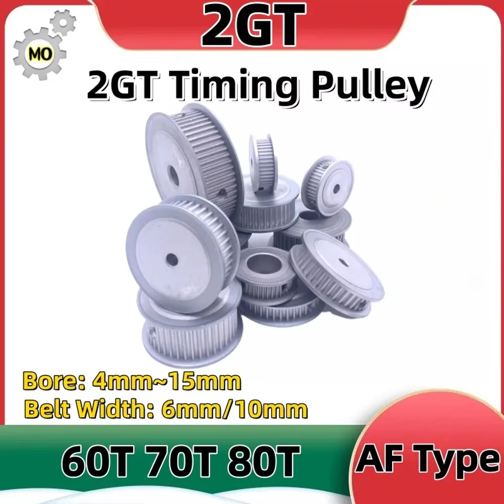 

60Teeth 70Teeth 80Teeth 2GT Timing pulley AF Type Bore 5 ~ 25mm Belt Width 6mm 10mm 60T 70T 80T GT2 Timing pulley