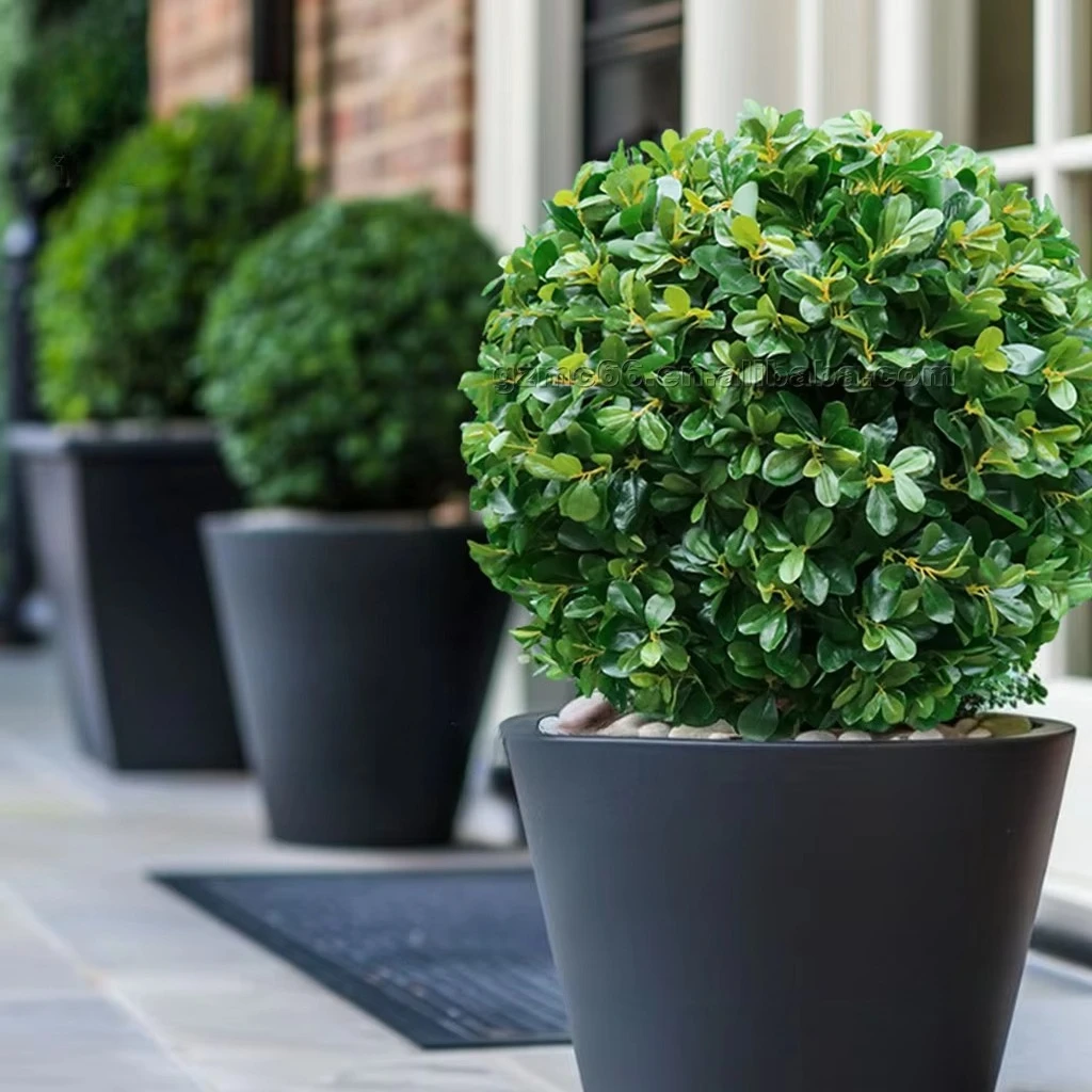 

Real touch leaf artificial tough fur ball Aralia plant evergreen hairy interior wedding decoration eco-friendly natural