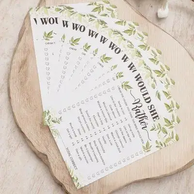 

10Pcs Bridal Shower Games Modern Wedding Game Cards Easy to Play Party Entertainment Kit for Couples Bridal Shower Games