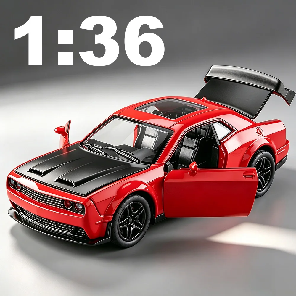 1:36 Scale Hellcat Miniature Model Cars Diecast Alloy Toys Doors Can Be Opened Pull Back Exquisite Vehices Collectors Love Gifts