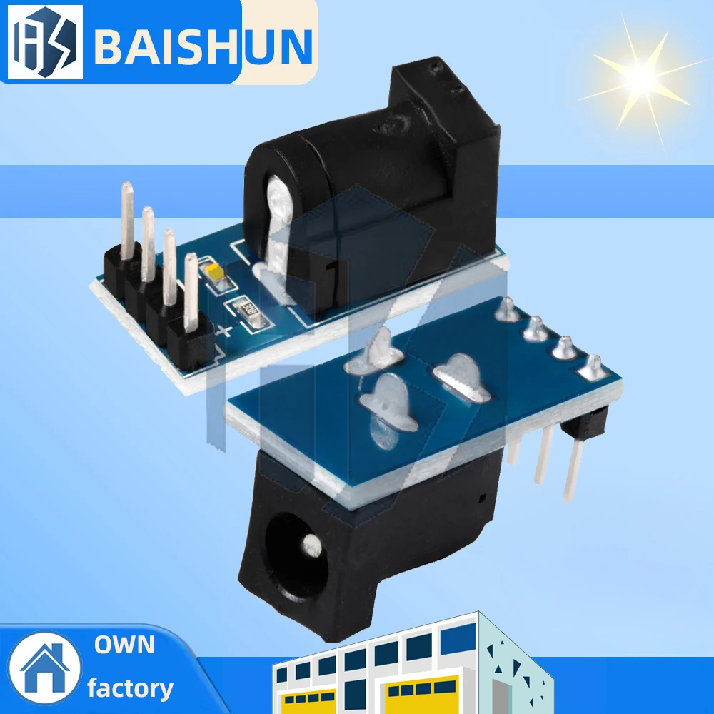 DC-005 DC Jack enchufe módulo de fuente de alimentación DC adaptador de corriente placa conector para Arduino 5,5*2,1mm conector