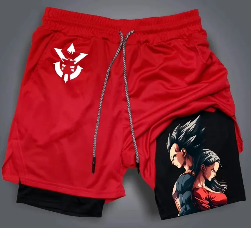 

Hot Dragon Ball Z Men's Shorts Streetwear Anime Print Summer 2025 Breathable Cotton Blend Loose Fit Gym Running Combat Cosplay