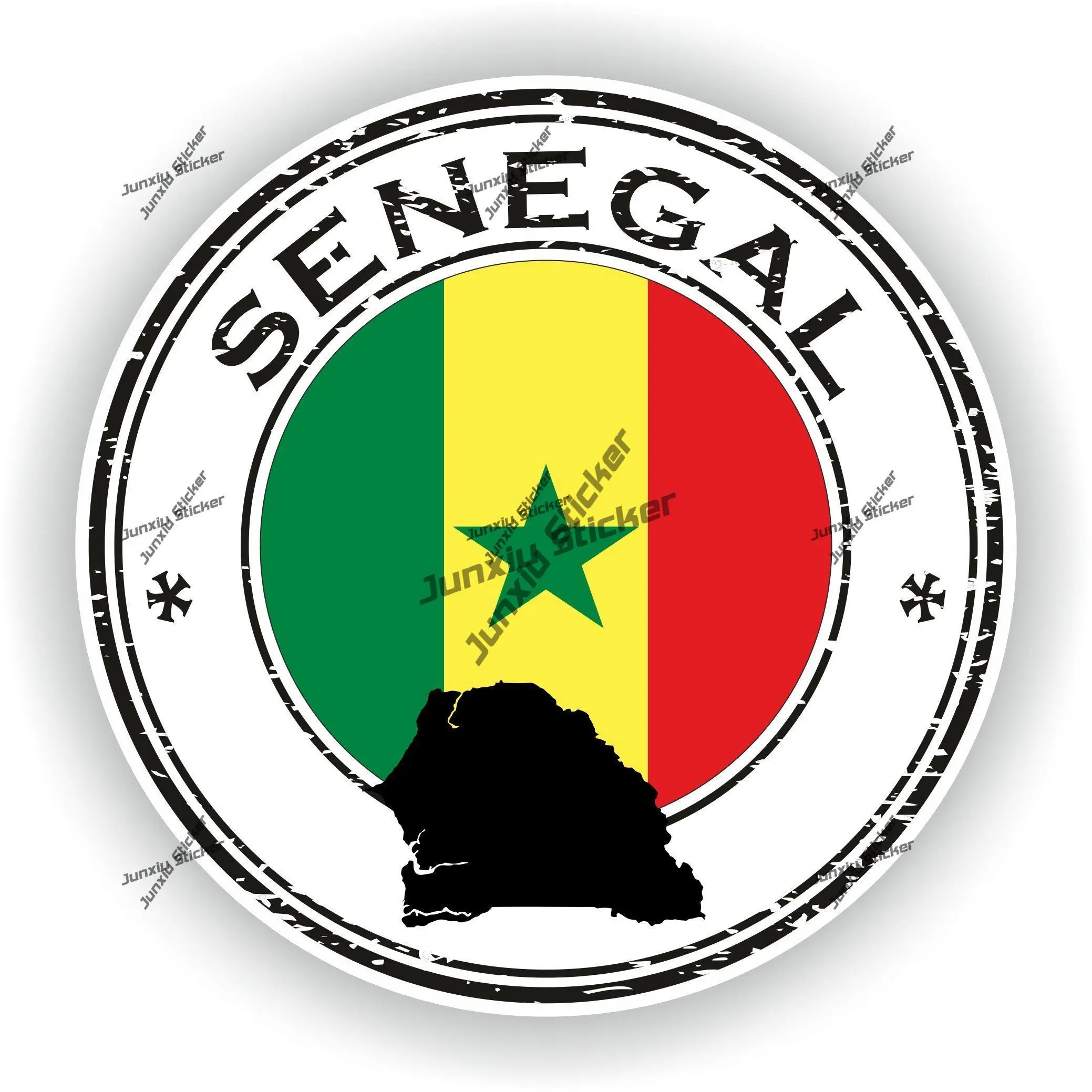 

Senegal Stickers Stylish Boat Waterproof Decal Vinyl Cool Scratch Motorcycle Bumper of Weatherproof Accessory Arms Coat Wall