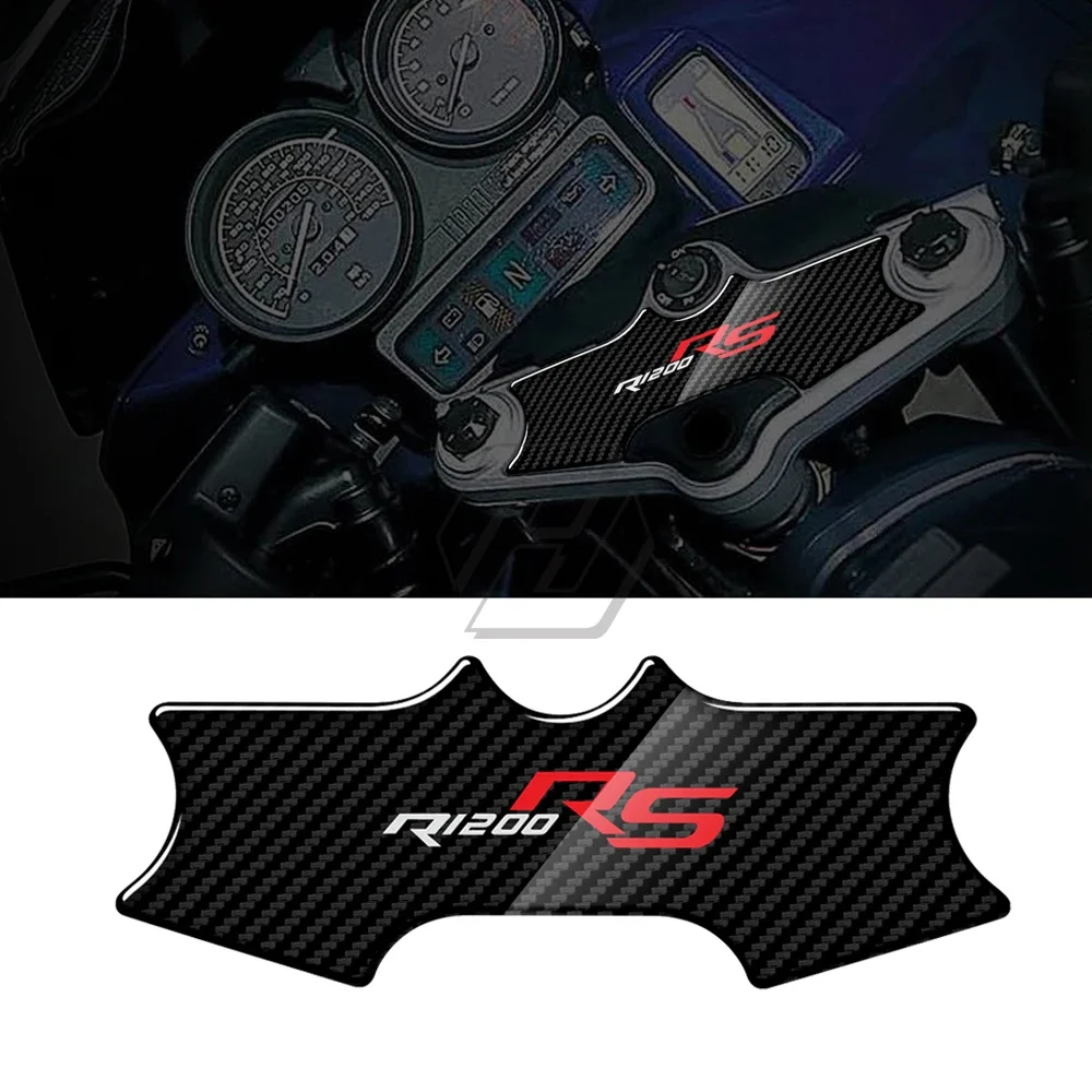 For R1200RS 2001-2005 3D Carbon-look Upper Triple Yoke Defender