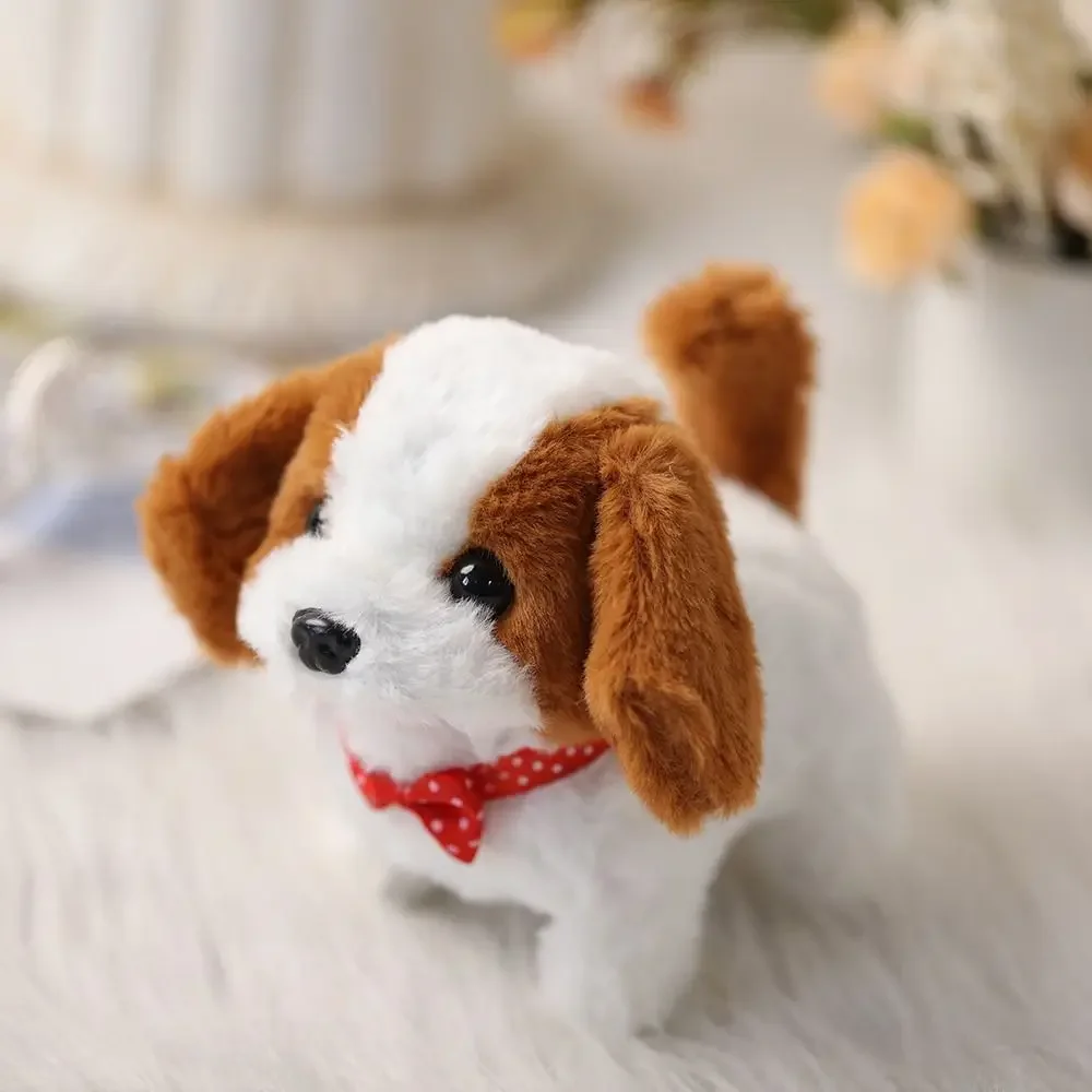 Cucciolo interattivo Robot peluche Cane Robot Cucciolo che cammina Coda che abbaia che scodinzola Giocattolo per cani che cammina Regalo educativo Regalo di Capodanno