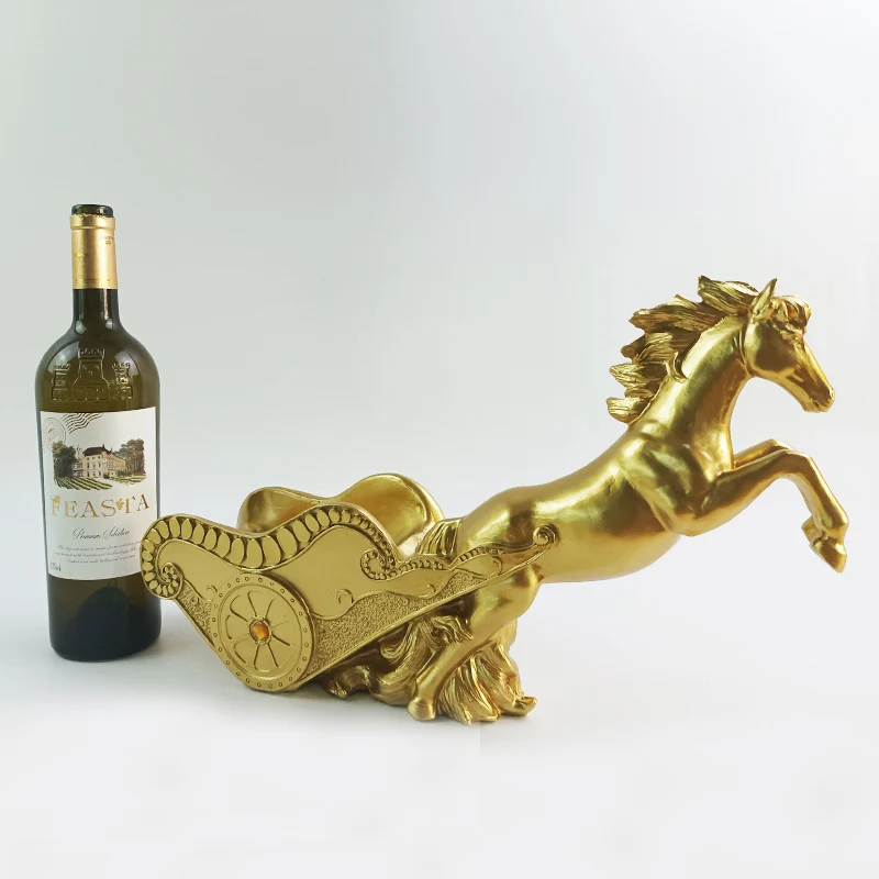 

Bottle wine rack decorative resin wine rack horse champagne storage rack living room wine cabinet house warm gift