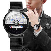 Fashion Mesh Band Men Business Watches Calendar Quartz Wristwatches For Mens Clock Reloj Hombre
