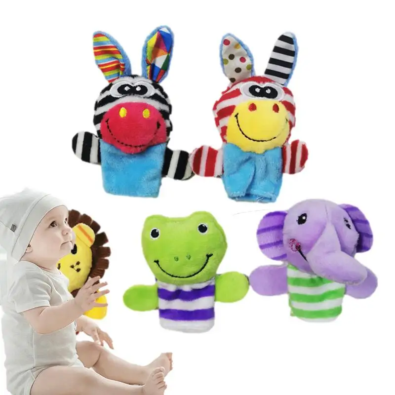 

Wrist Rattles For Babies 5pcs Cute Animals Babies Rattles Wrist Cute Animals Sock Rattle Soft Cotton And Plush Stuffed Toys