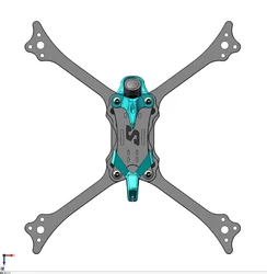 Skystars Bolt5 200mm 5 Cal FPV T700 rama karbonowa 5mm podparcie ramion 22-23-24 śmigło silnika dla PFV Racing Drone RC Quad