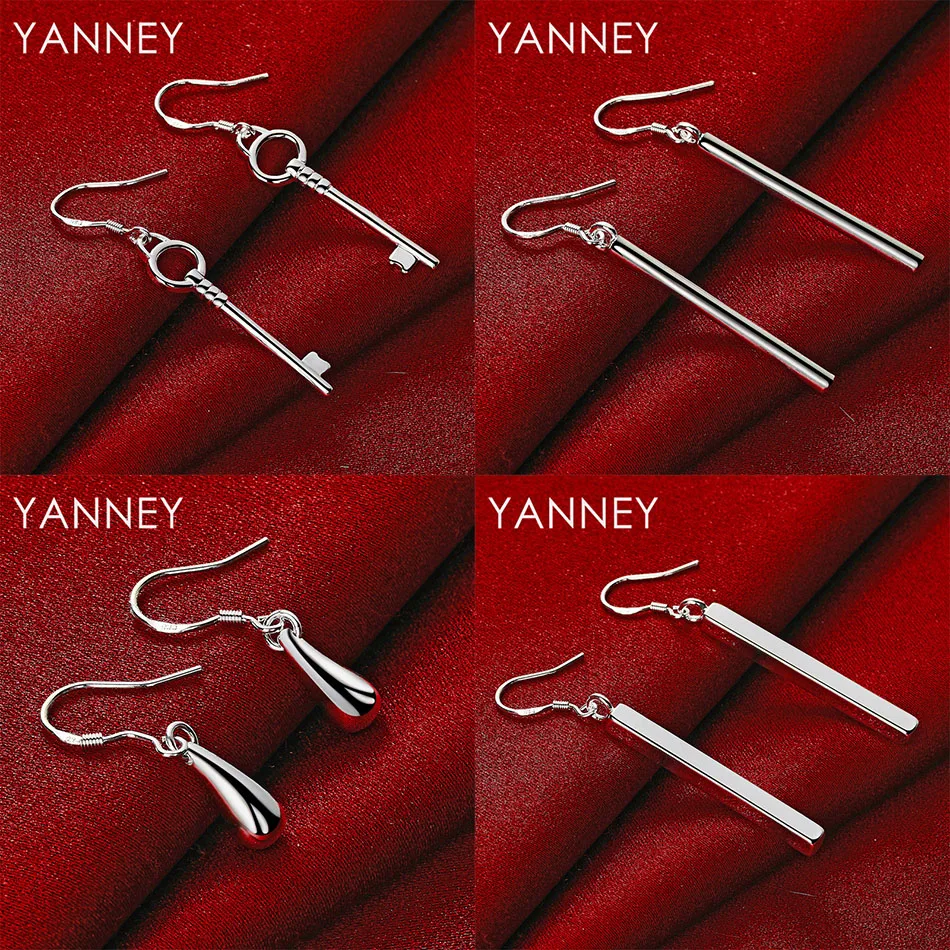 

New 925 Sterling Silver Delicate Teardrop Round Earrings for Fashion Women Party Jewelry Gift Accessories Wedding