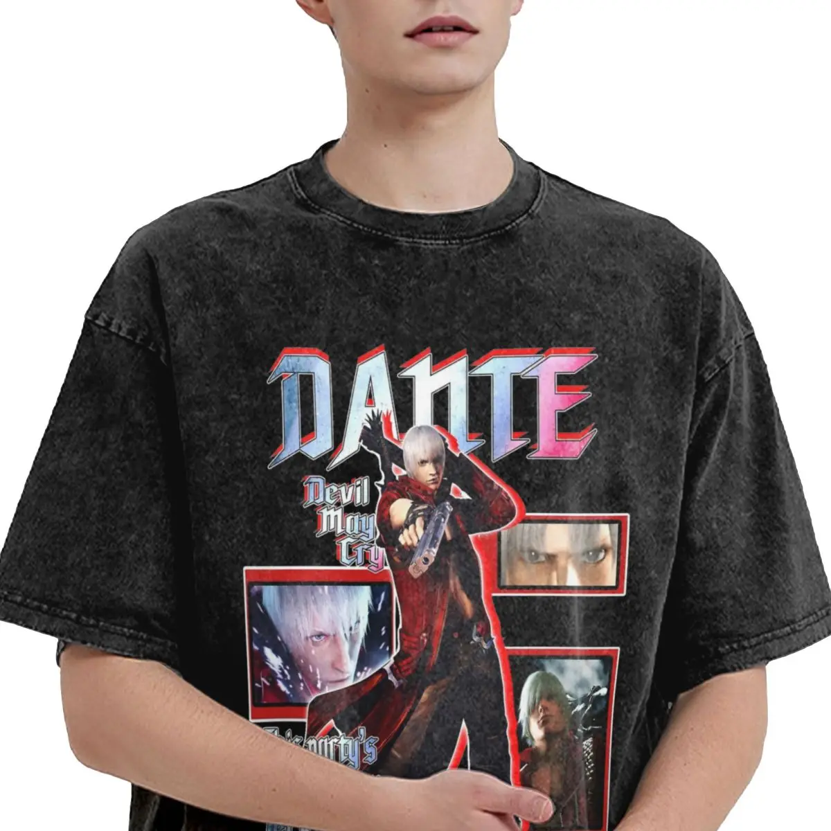 DMC Devil May Cry Gane T Shirt Video Game Novelty T-Shirts Short Sleeve Awesome Tshirt Summer Cotton Comfortable Oversized Tees