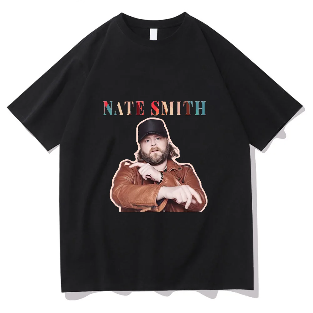 Nate Smith T-shirt Graphic Printing Hip Hop Cotton Tee-shirt Short Sleeve Gothic O-neck Tshirt Ropa Hombre Vintage Punk Clothing