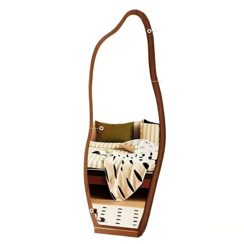 

New medieval full-body mirror household floor mirror Internet celebrity special-shaped mirror full-length mirror