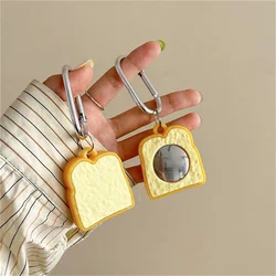 Y2k Cartoon Cute 3D Funny Bread Soft Silicone Protective Tracking Anti-lost Cover For Apple Airtag Case Buckle Key Ring Protect