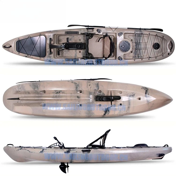 

Оптовая продажа 13FT Рыболовный каяк Ножная педаль Каяки Con Pedali Каноэ с двигателем