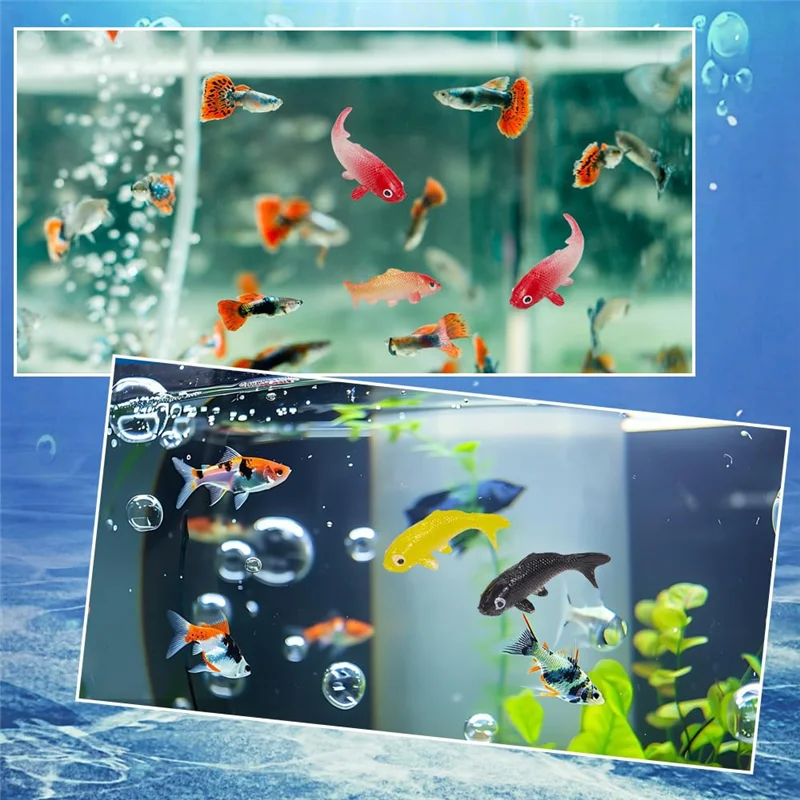50-teilige Mini-Karpfen-Ornamente, geeignet für DIY-Aquarium-Dekoration, Geschenke, geeignet für DIY-Aquarium-Garten-Display