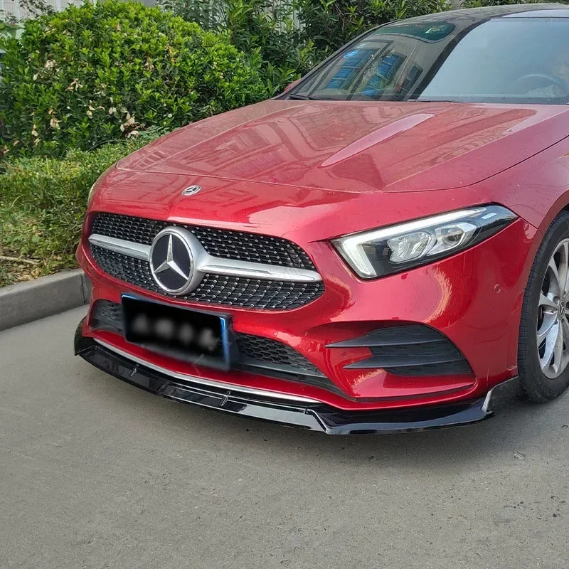 Front Lip Bumper Blade Guard Protector Cover for Mercedes Benz A Class W177 V177 2018-2023 Front Lower Spoiler Spoiler Diffuser