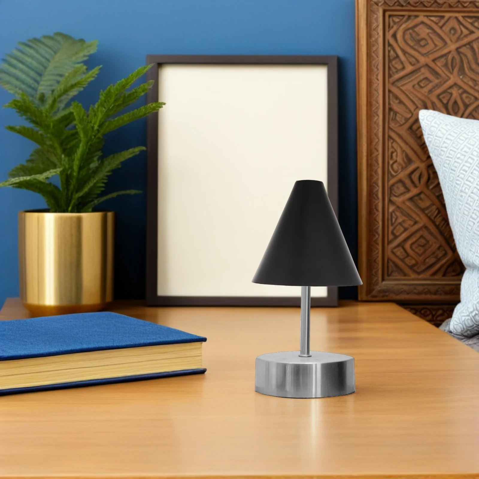 

Iron Cone Lampshade For Table Lamps Black Metal Pendant Light Cover Vintage Industrial Design - Decorative Replacement