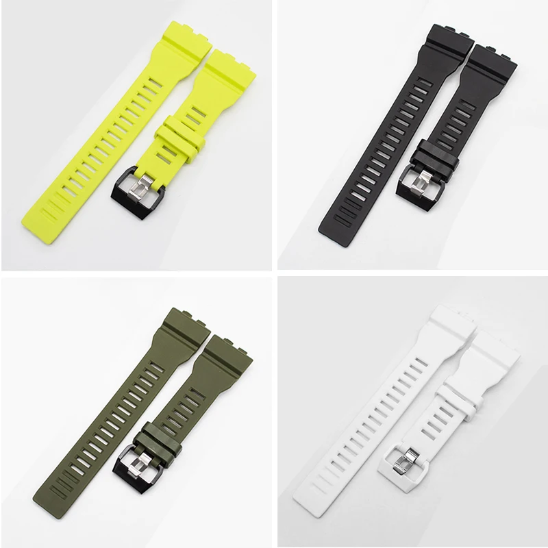 

Haze Blue Resin Strap GBA-800-2/GBD-800 GBD-800uc Silicone Strap Watch Accessories For Casio 3464 5554 White blue Military Green