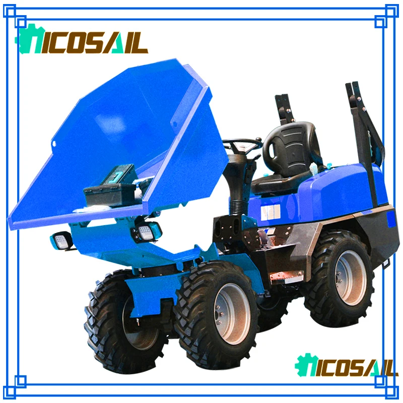 

Small self dumping dump truck for construction multifunctional track type dump truck, small transport vehicle