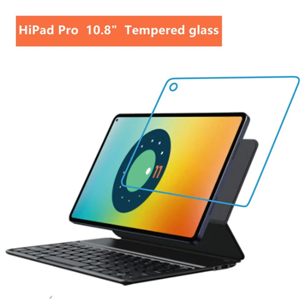 2 pacotes 9h protetor de tela de vidro temperado para chuwi hipad pro 10.8 polegadas película protetora de vidro temperado