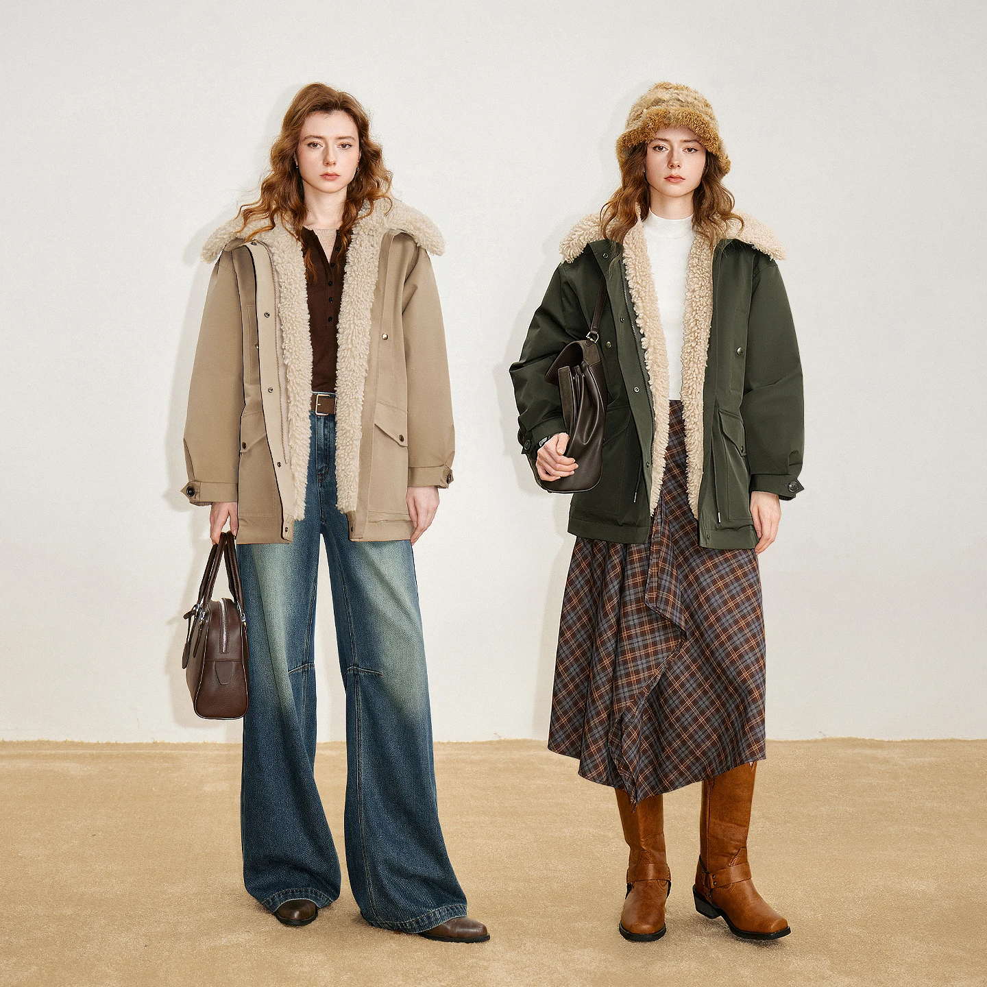 TOYOUTH Chaqueta de plumón para mujer 2025 Invierno Nuevo 90% Chaqueta de lana de peluche Estilo Retro Granero Ropa de abrigo cálida