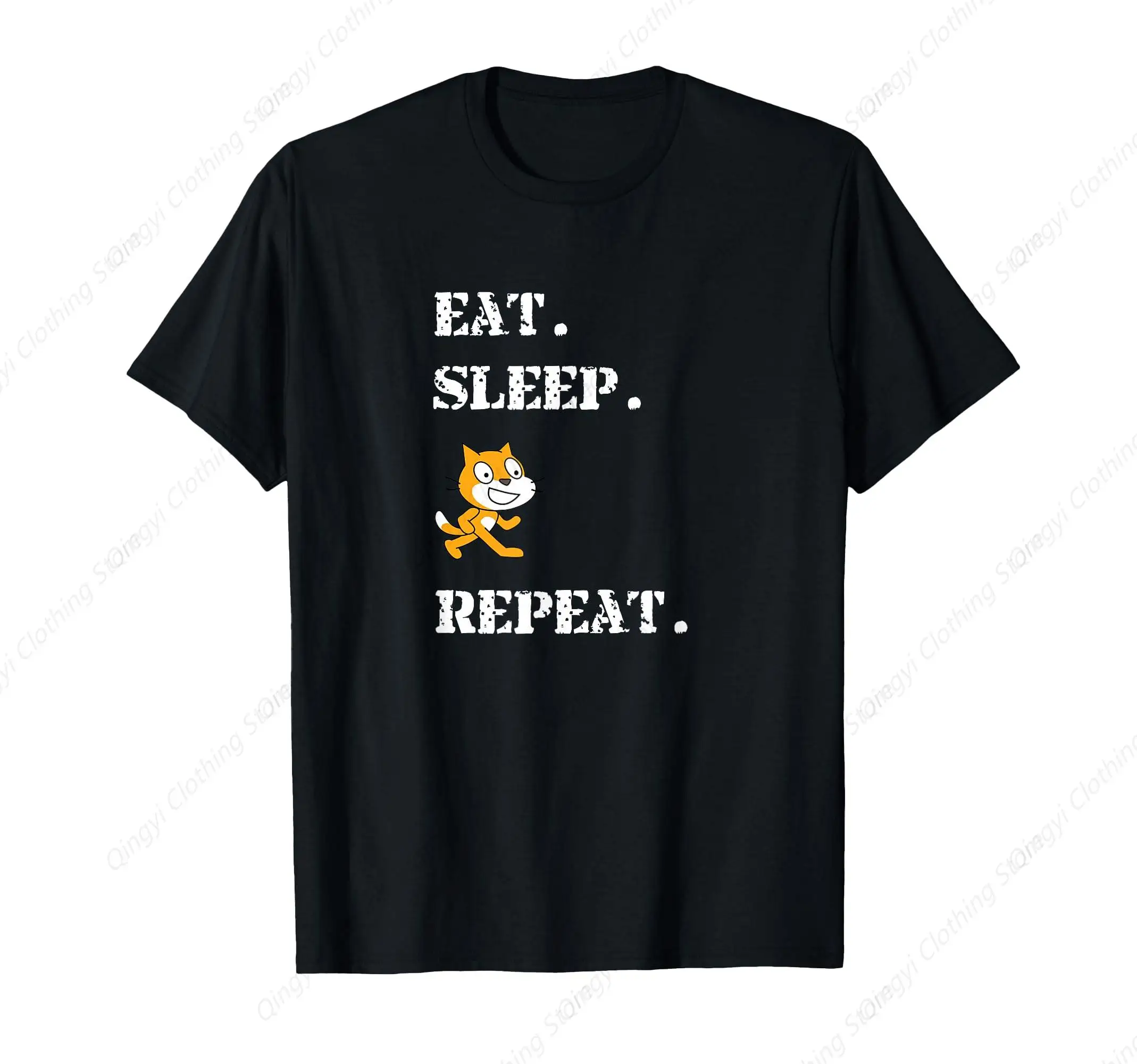 

Eat Sleep Scratch Repeat Mascot T-Shirt
