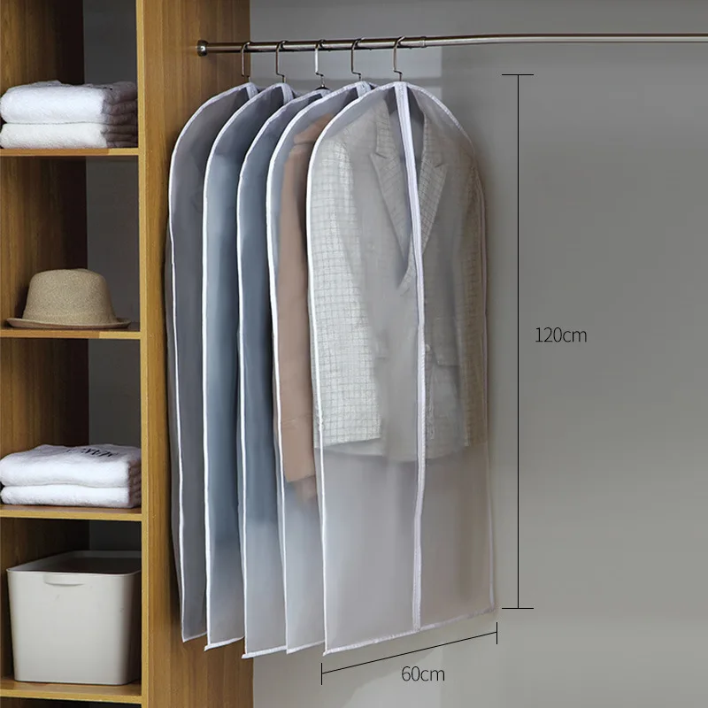 Kleidung Hängen Staub Abdeckung Hochzeit Kleid Abdeckung Anzug Mantel Lagerung Tasche Transparent Vollständig Geschlossenen Kleidung Abdeckung Mit Reißverschluss – Detail 8